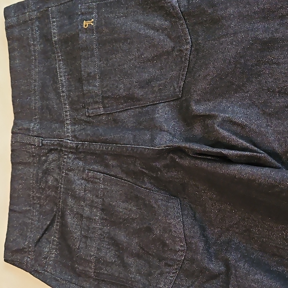 Anthropologie Adi Mid-Rise Frayed Relaxed Flare Pants by Pilcro: Sparkle Edition - Picture 7 of 8